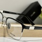 Replica Prada Black rectangular metal glasses