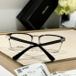 Replica Prada Black rectangular metal glasses