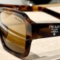 Replica Prada Rectangular tawny sunglasses