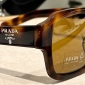 Replica Prada Rectangular tawny sunglasses