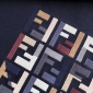 Replica Fendi Color contrast messy code F embroidery short-sleeved T-shirt