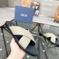 Replica DIOR CD Diamond logo Cross strap slippers