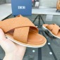 Replica DIOR CD Diamond logo Cross strap slippers