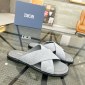 Replica DIOR CD Diamond logo Cross strap slippers