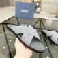 Replica DIOR CD Diamond logo Cross strap slippers