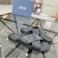 Replica DIOR CD Diamond logo Cross strap slippers