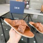 Replica DIOR CD Diamond logo Cross strap slippers