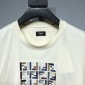 Replica Fendi Color contrast messy code F embroidery short-sleeved T-shirt