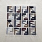 Replica Fendi Color contrast messy code F embroidery short-sleeved T-shirt