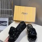 Replica Fendi sequin platform sandals