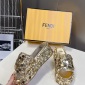 Replica Fendi sequin platform sandals