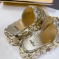 Replica Fendi sequin platform sandals