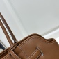 Replica Miu Miu Aventure Leather Bag in Brown