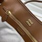 Replica Miu Miu Aventure Leather Bag in Brown