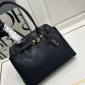 Replica Miu Miu Aventure Leather Bag in Black