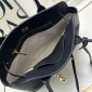 Replica Miu Miu Aventure Leather Bag in Black