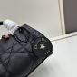 Replica Dior lettering logo leather key bag