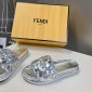 Replica Fendi sequined beaded flat slippers