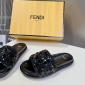 Replica Fendi sequined beaded flat slippers