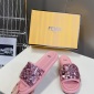 Replica Fendi sequined beaded flat slippers