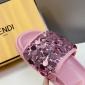 Replica Fendi sequined beaded flat slippers