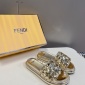 Replica Fendi sequined beaded flat slippers