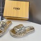 Replica Fendi sequined beaded flat slippers