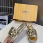 Replica Fendi sequined beaded flat slippers