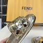 Replica Fendi sequined beaded flat slippers