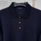 Replica Louis Vuitton Letter embroidered cotton lapel short-sleeved polo shirt