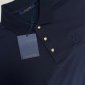 Replica Louis Vuitton Letter embroidered cotton lapel short-sleeved polo shirt