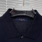 Replica Louis Vuitton Letter embroidered cotton lapel short-sleeved polo shirt