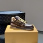 Replica Louis Vuitton Grain cattle leather renders colorful colors training shoes