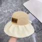 Replica DIOR D-Tulipe Small Brim Cloche Natural Straw - Size 57 - Women