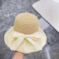 Replica DIOR D-Tulipe Small Brim Cloche Natural Straw - Size 57 - Women