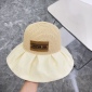 Replica DIOR D-Tulipe Small Brim Cloche Natural Straw - Size 57 - Women