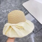 Replica DIOR D-Tulipe Small Brim Cloche Natural Straw - Size 57 - Women