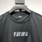 Replica Fendi Double-mercerized cotton embroidered short-sleeved T-shirt