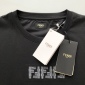 Replica Fendi Double-mercerized cotton embroidered short-sleeved T-shirt