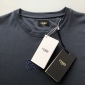 Replica Fendi Double-mercerized cotton embroidered short-sleeved T-shirt