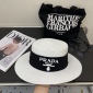 Replica Prada flat straw hat