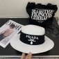 Replica Prada flat straw hat