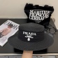 Replica Prada flat straw hat