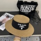 Replica Prada flat straw hat