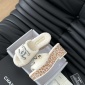 Replica Chanel plush platform slippers