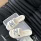 Replica Chanel plush platform slippers