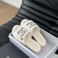 Replica Chanel plush platform slippers