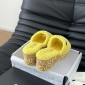 Replica Chanel plush platform slippers