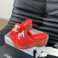 Replica Chanel plush platform slippers