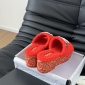 Replica Chanel plush platform slippers